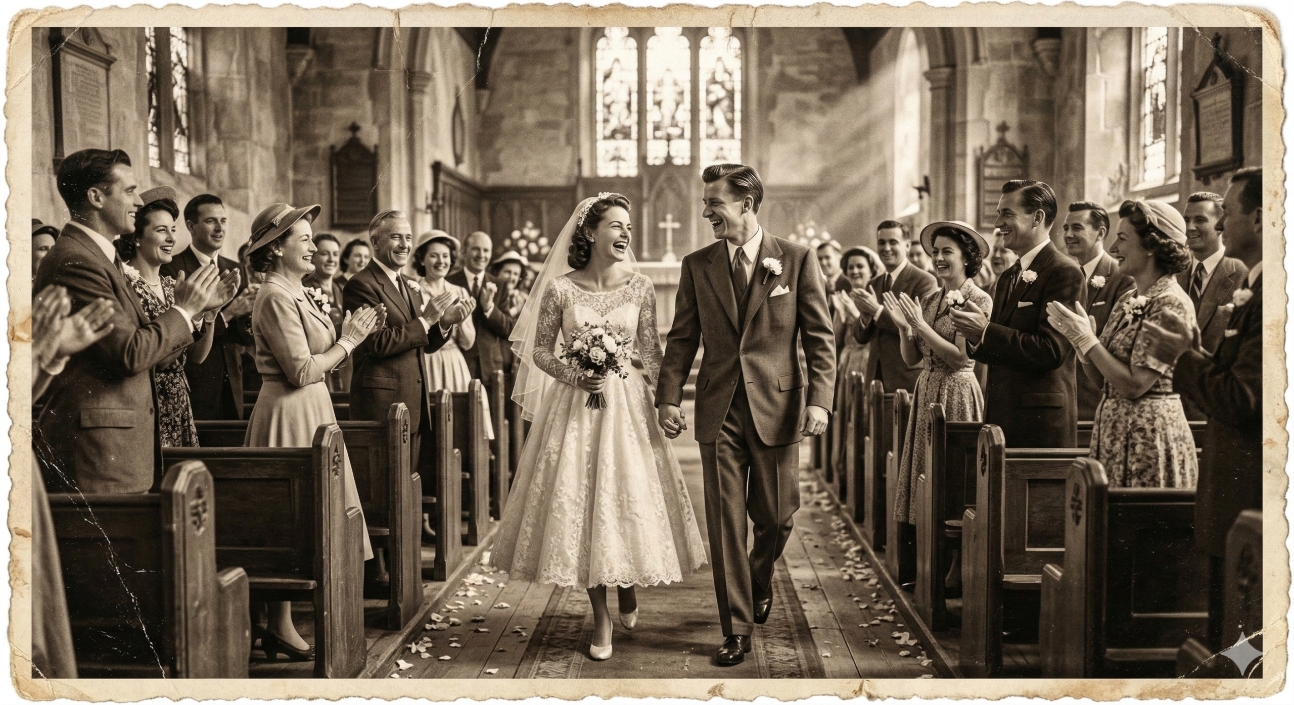 Stare zdjęcie ze ślubu